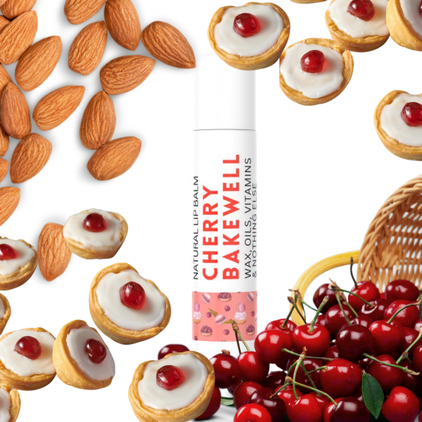 cherry bakewell flavoured lip balm